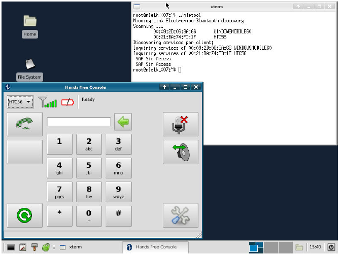 Hands Free Console hfconsole for Bluetooth testing
