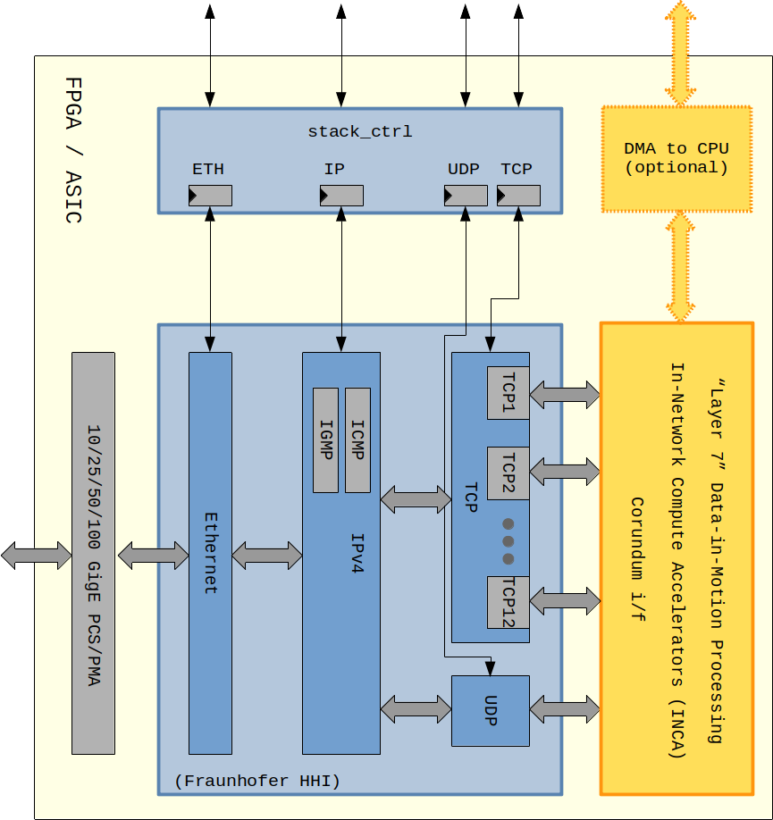 TCP/UPD/IP Network Accelerators - Network Protocol Accelerator Platform (NPAP) block diagram