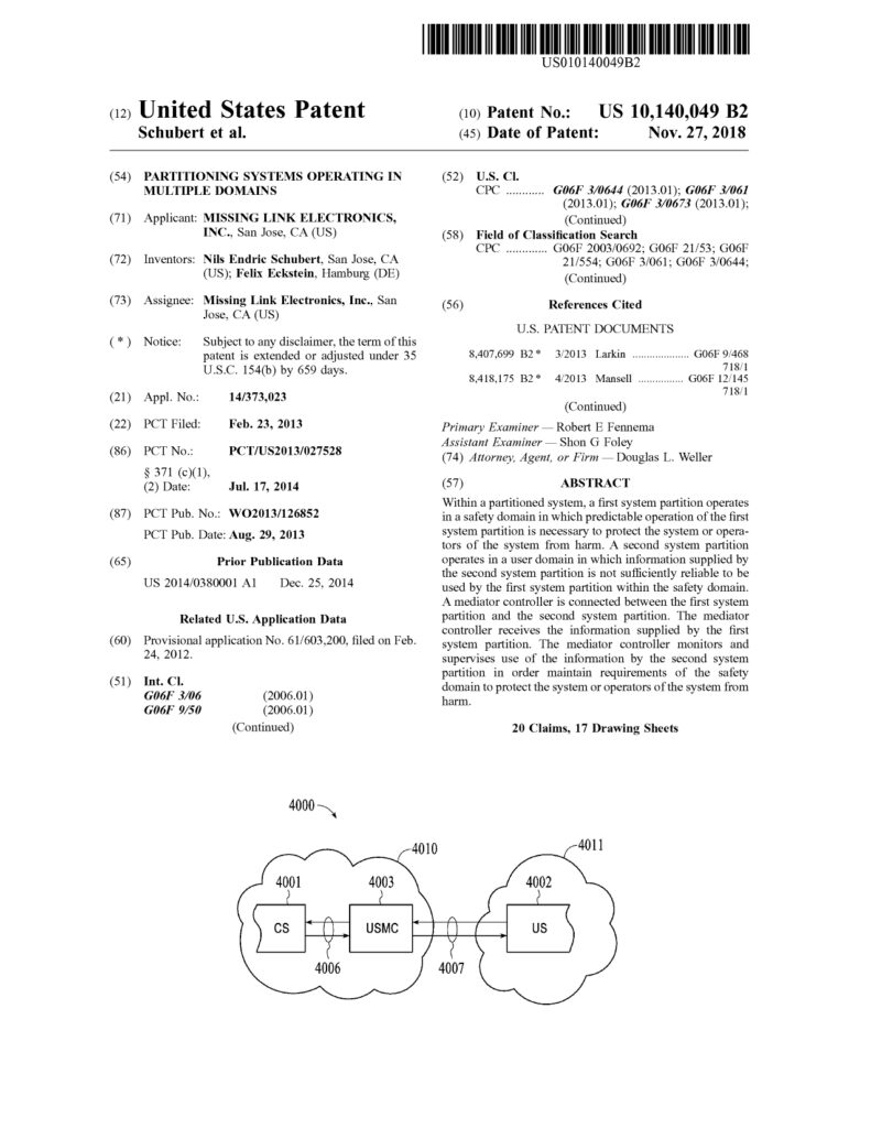 MLE FPGA IP Core Patent US10140049 p1