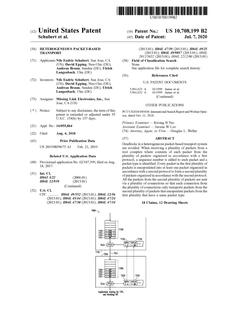 MLE FPGA IP Core Patent US10708199 p1